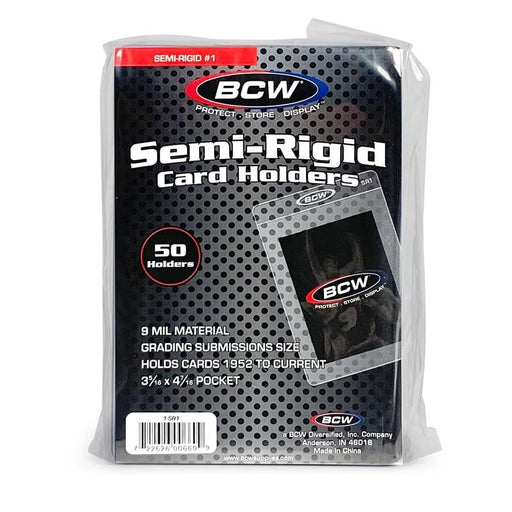 BCW Semi-Rigid Card Holders #1 - Pastime Sports & Games