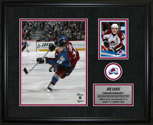 Joe Sakic 12.5X15 Colorado Avalanche Framed Photo Card