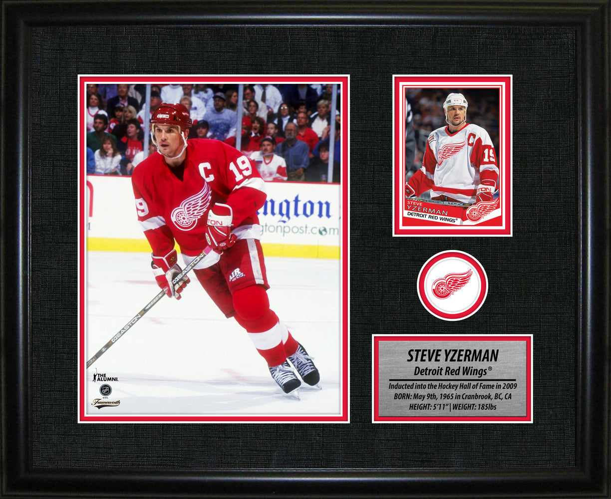 Steve Yzerman 12.5X15 Detroit Red Wings Framed Photo Card