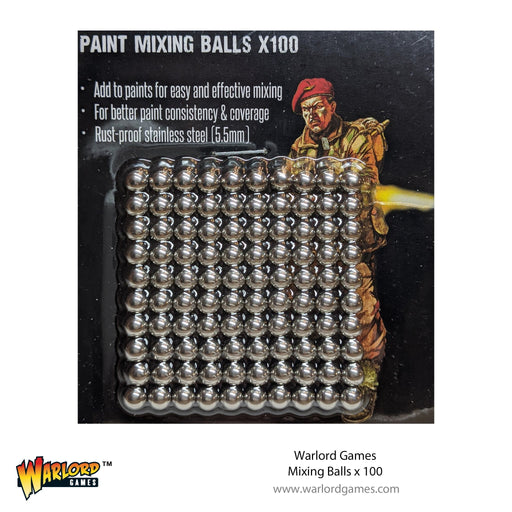 Warlord Games Paint Mixing Balls (100) - Pastime Sports & Games