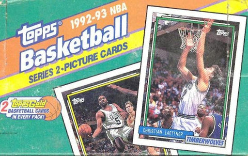 1992/93 Topps Series 2 / Two NBA Basketball Jumbo Pack / Box - Pastime Sports & Games