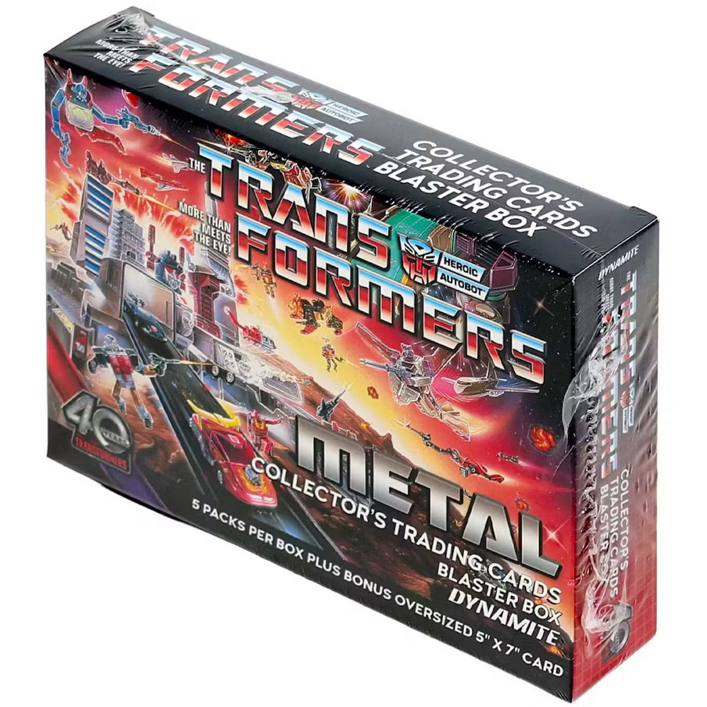 Transformers 40th Anniversary Metal Trading Cards Blaster Box - Pastime Sports & Games
