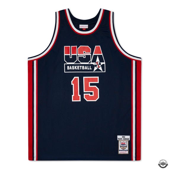 Magic Johnson Autographed 1992 Team USA Authentic Mitchell & Ness Jersey - Pastime Sports & Games