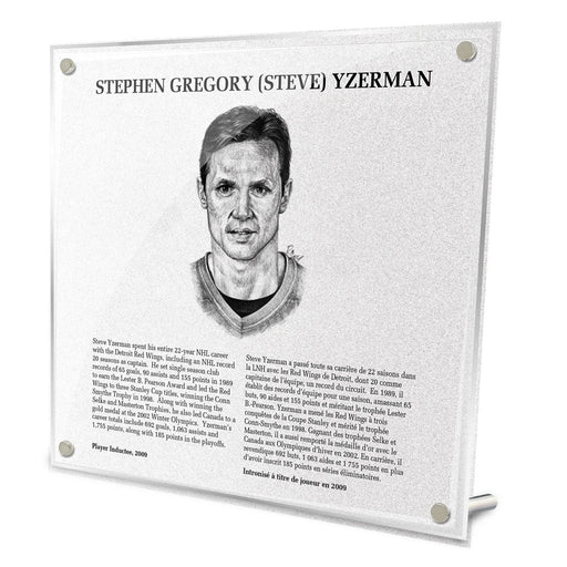 Steve Yzerman 9x9 Legends Plaque - Pastime Sports & Games