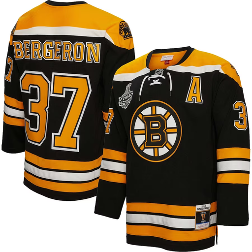 Boston Bruins Patrice Bergeron 2010-11 Mitchell And Ness Black Hockey Jersey - Pastime Sports & Games
