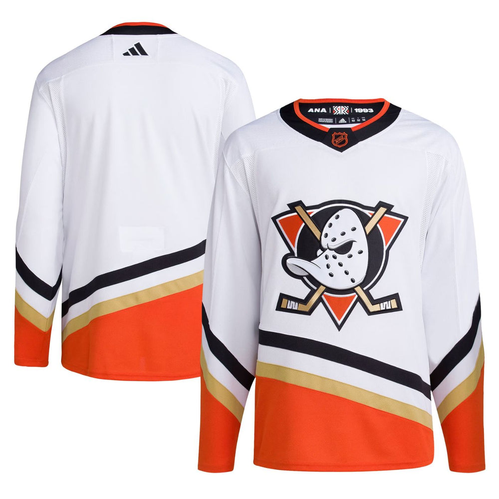 Anaheim Ducks 2022/23 Reverse Retro Adidas Hockey White Jersey