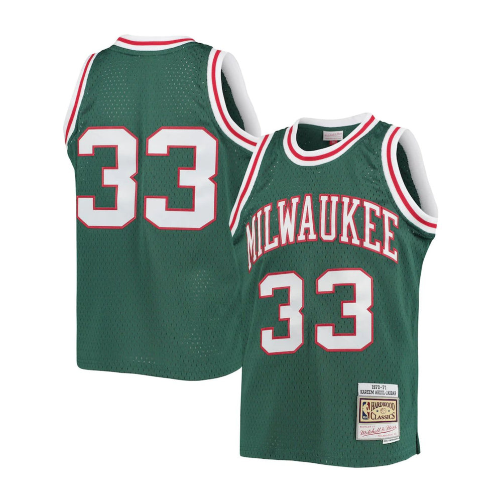 Milwaukee Bucks Kareem Abdul-Jabbar 1970-71 Mitchell & Ness Green Basketball Jersey - Pastime Sports & Games