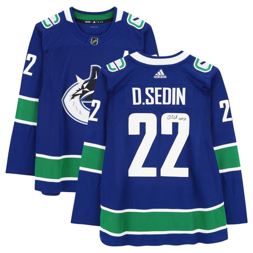 Daniel Sedin Autographed HOF 2022 Inscribed Vancouver Canucks Hockey Jersey - Pastime Sports & Games