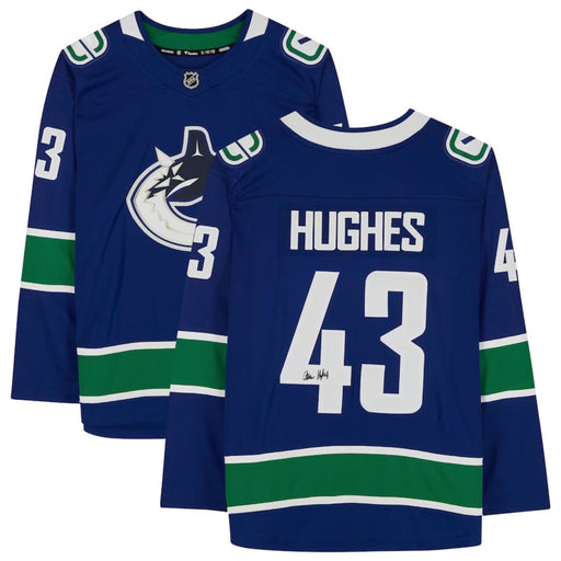 Quinn Hughes Autographed Vancouver Canucks Hockey Jersey - Pastime Sports & Games