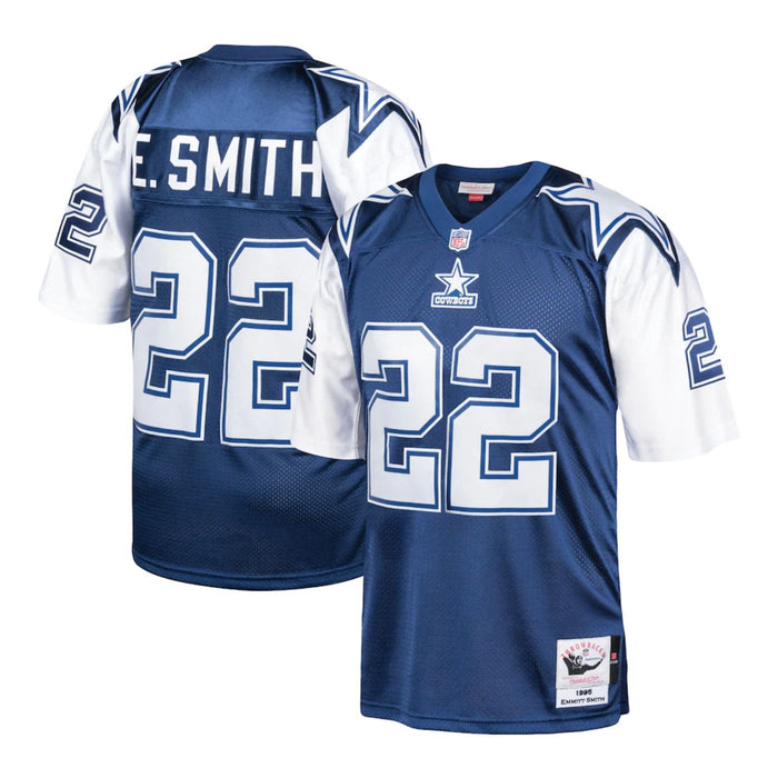 Dallas Cowboys Emmitt Smith 1995 Mitchell Ness Navy Pro Authentic Football Jersey