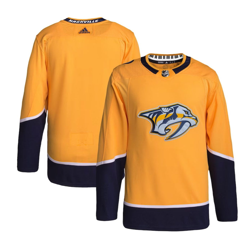 Nashville Predators 2021/22 Adidas Home Yellow Hockey Jersey - Pastime Sports & Games