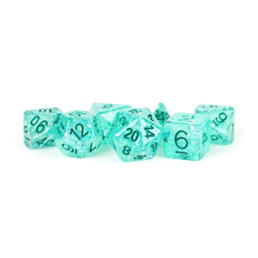 MDG 7-Piece Dice Set Flash Teal - Pastime Sports & Games
