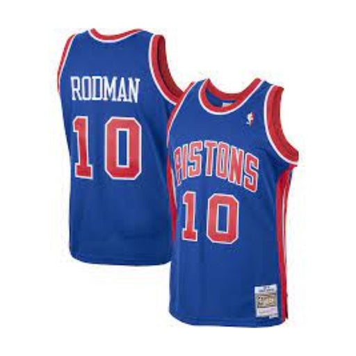 Detroit Pistons Dennis Rodman 1988-89 Mitchell & Ness Blue Basketball Jersey - Pastime Sports & Games