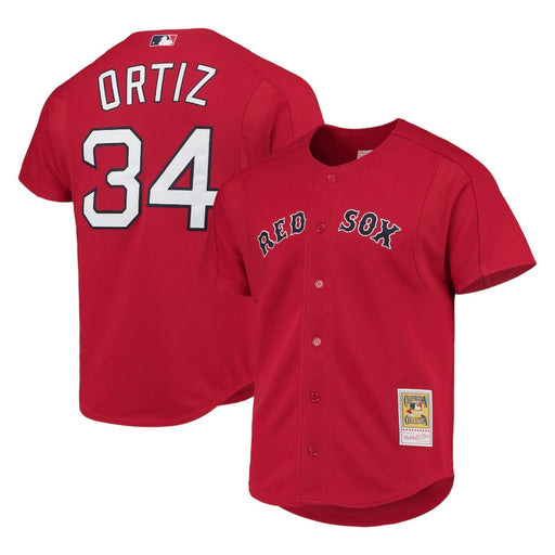 Boston Red Sox David Ortiz Authentic Mitchell & Ness Batting Practice Red Baseball Jersey - Pastime Sports & Games