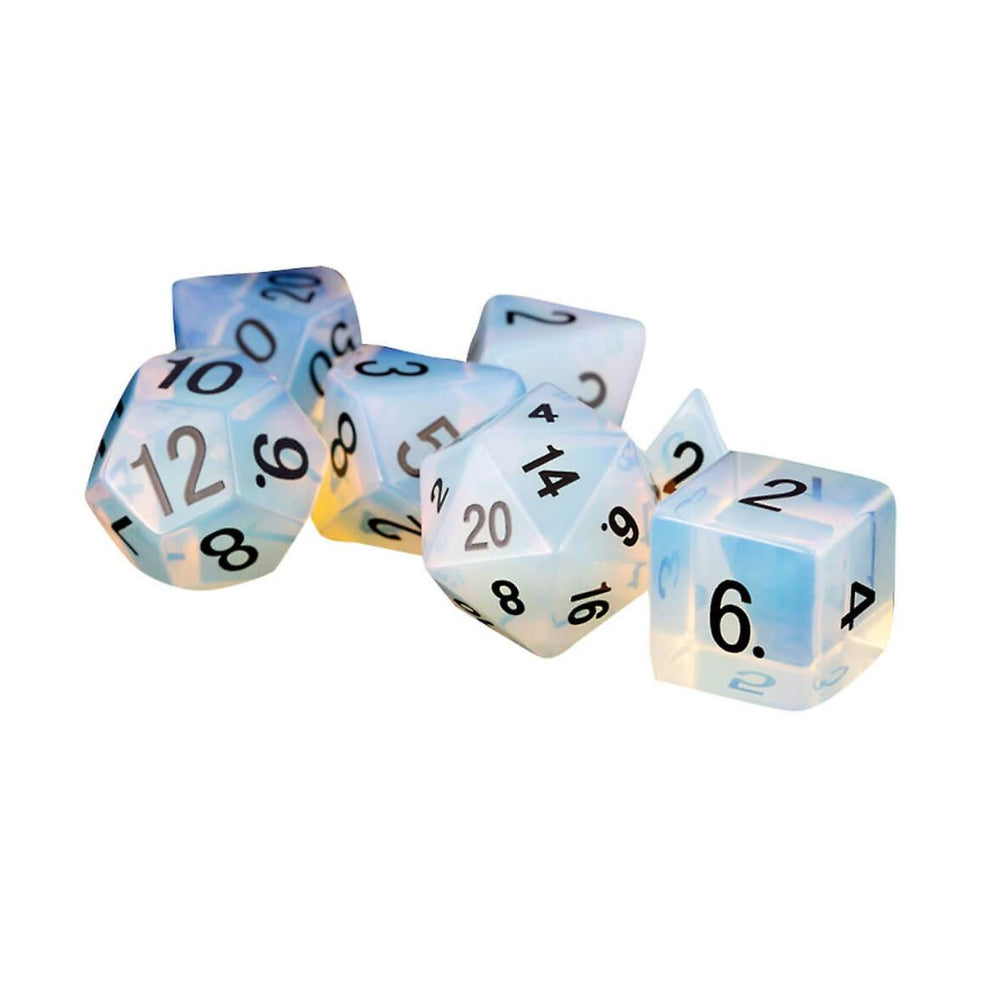 MDG 7-Piece Stone Dice Set Opalite - Pastime Sports & Games