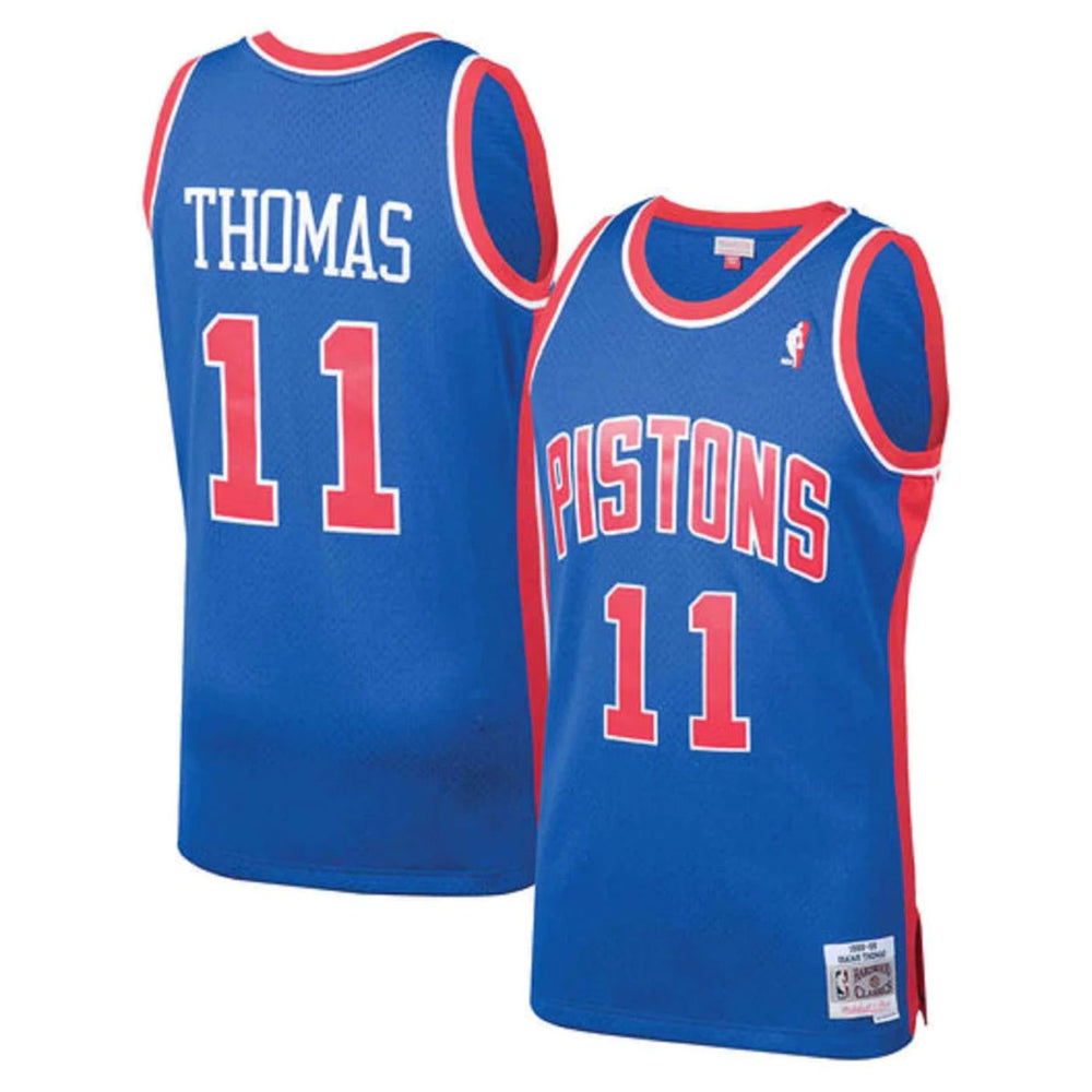 Detroit Pistons Isiah Thomas 1988-89 Mitchell & Ness Blue Basketball Jersey - Pastime Sports & Games