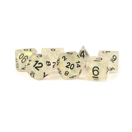 MDG 7-Piece Dice Set Icy Opal Clear - Pastime Sports & Games