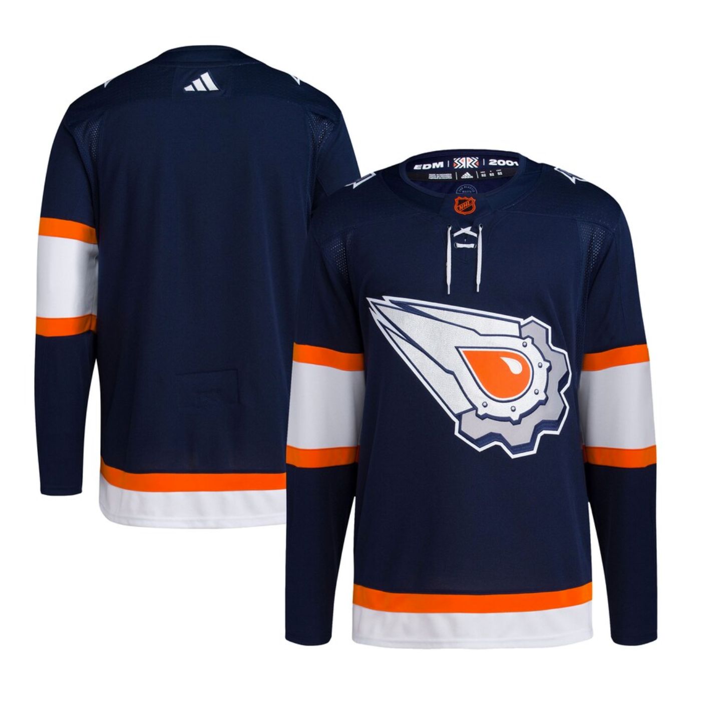 Customizable Edmonton Oilers Adidas 2022 Primegreen Reverse Retro Authentic NHL Hockey Jersey - Reverse Retro / XXL/56