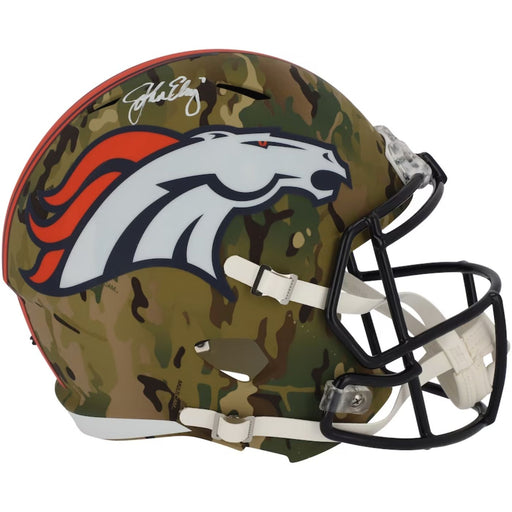 John Elway Autographed Denver Broncos Speed Replica Football Helmet - Pastime Sports & Games