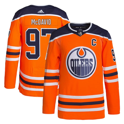 2017/18 Edmonton Oilers Connor McDavid Adidas Home Orange Jersey - Pastime Sports & Games