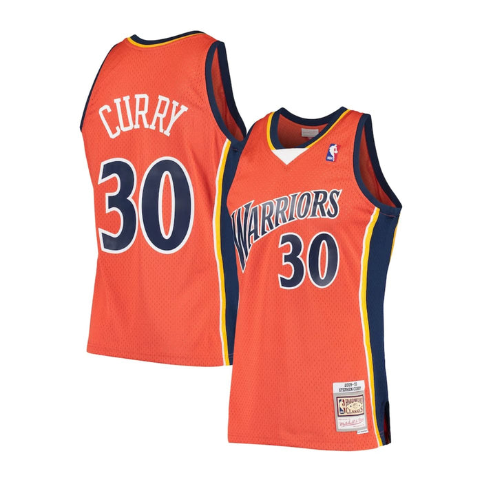 Golden State Warriors Steph Curry 2009/10 Mitchell & Ness Orange Basketball Jersey - Pastime Sports & Games