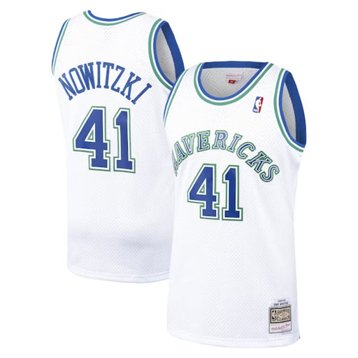 Dallas Mavericks Dirk Nowitzki 1998-99 Mitchell & Ness White Basketball Jersey - Pastime Sports & Games