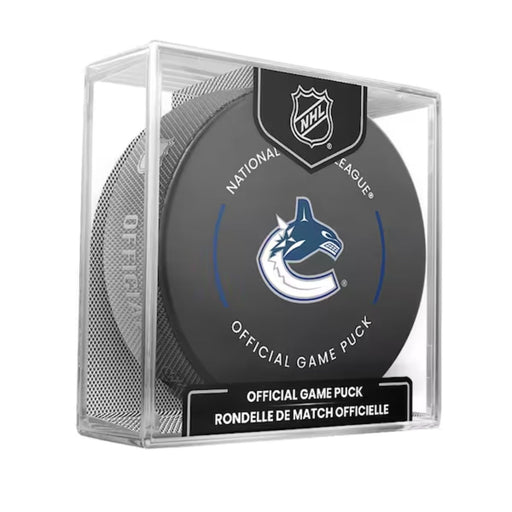 Vancouver Canucks Official Game Hockey Puck - Pastime Sports & Games