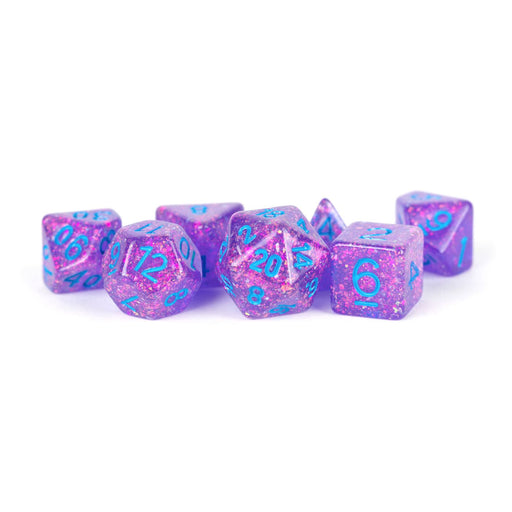 MDG 7-Piece Dice Set Flash Purple - Pastime Sports & Games