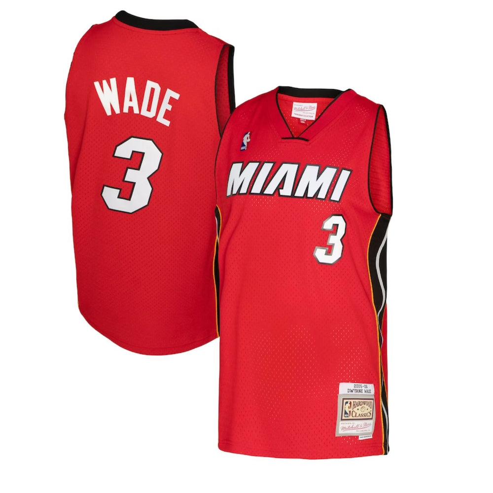 Miami Heat Dwayne Wade 2005-06 Mitchell & Ness Red Basketball Jersey - Pastime Sports & Games