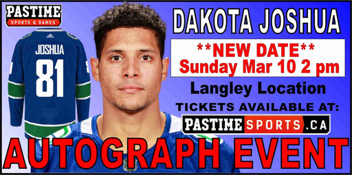 Dakota Joshua Autograph Event March 10 2024 2 PM - Pastime Sports & Games