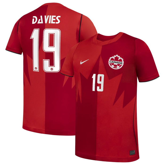 Alphonso Davies Team Canada 2026 FIFA World Cup Soccer Stadium Home Youth Nike Jersey