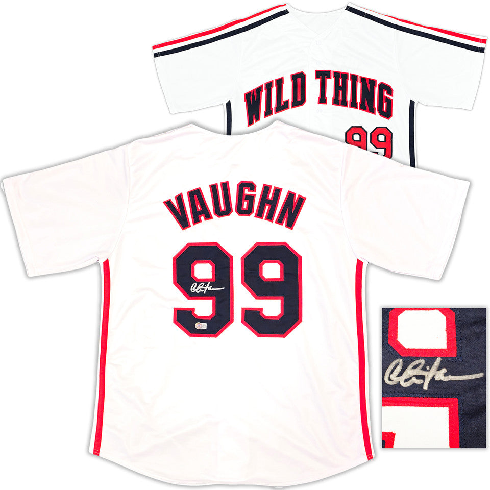 Ricky "Wild Thing" Vaughn Charlie Sheen Autographed Cleveland Jersey - Pastime Sports & Games