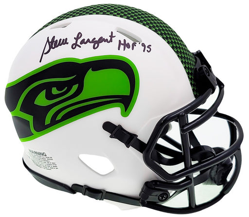 Steve Largent Autographed Seattle Seahawks Mini Lunar Eclipse Helmet (Inscribed "HOF'95")