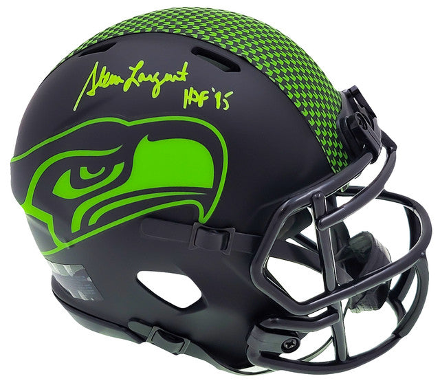 Steve Largent Autographed Seattle Seahawks Mini Eclipse Helmet (Inscribed "HOF'95")