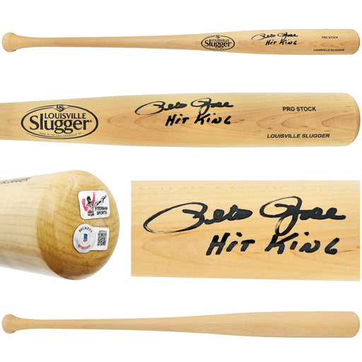 Pete Rose Autographed Blonde Louisville Slugger Pro Bat (Inscribed "Hit King")