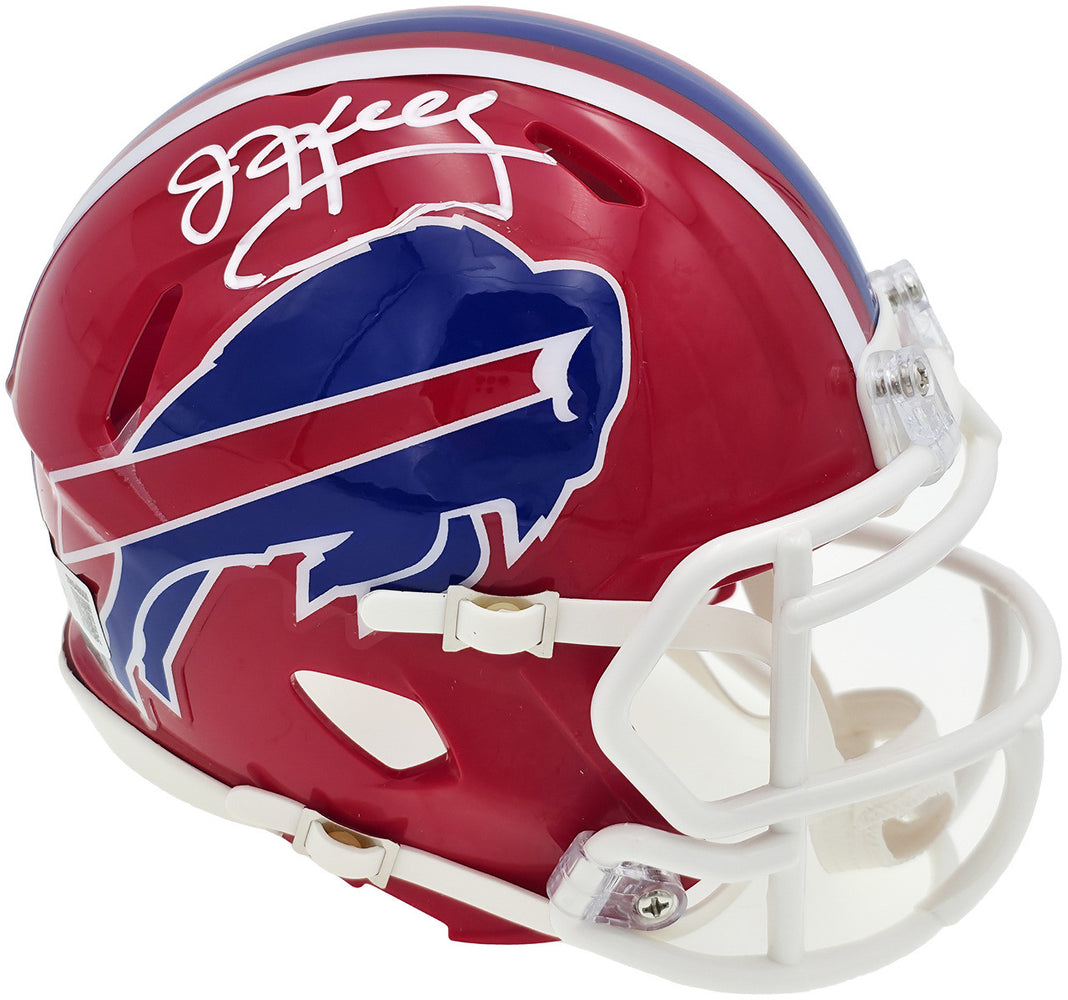 Jim Kelly Autographed Buffalo Bills 1987-01 Throwback Red Speed Mini Helmet