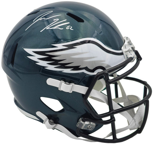 Jason Kelce Autographed Philadelphia Eagles Green Full Sized Replica Helmet