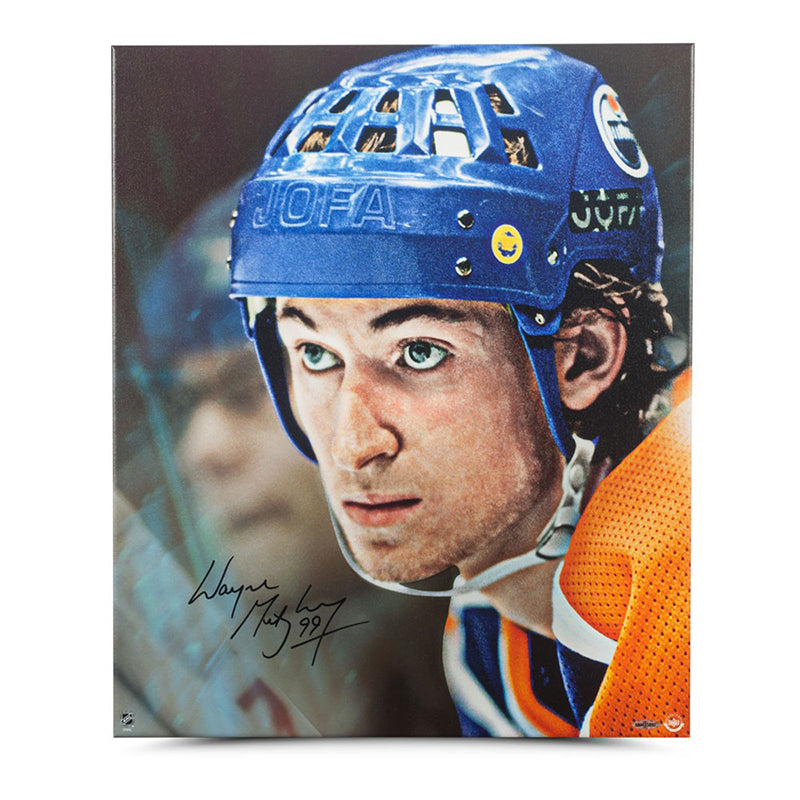 Wayne Gretzky Autographed Edmonton Oilers Canvas - Pastime Sports & Games