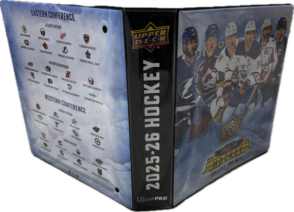 upper deck hockey card binder Ultra Pro 2025/26 Upper Deck Hockey Binder/Album– Pastime Sports & Games