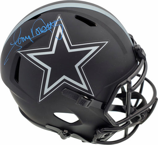 Tony Dorsett Autographed Dallas Cowboys Eclipse Black Full Sized Replica Speed Helmet