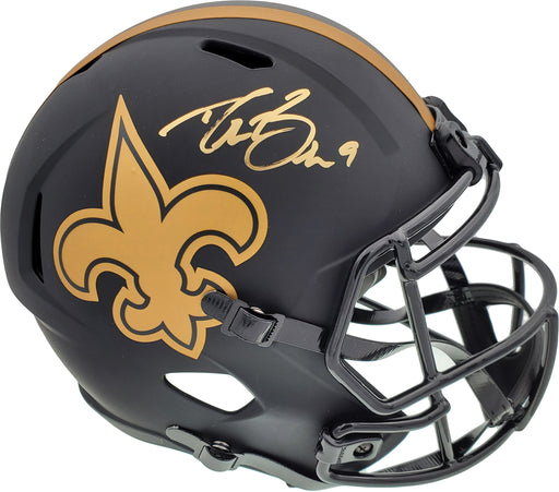 Drew Brees Autographed New Orleans Saints Eclipse Black Full Sized Replica Speed Helmet