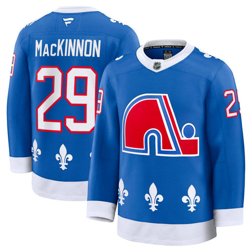 Nathan Mackinnon Colorado Avalanche 2025 Air Force Blue Alternate Premium Hockey Jersey