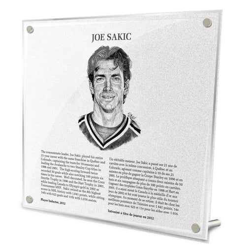 Joe Sakic 9x9 Legends Plaque - Pastime Sports & Games