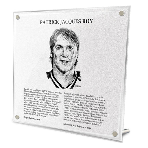 Patrick Roy 9x9 Legends Plaque - Pastime Sports & Games