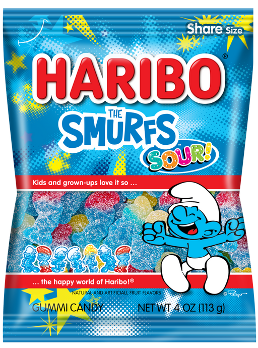 Haribo Sour Smurfs Gummi Candy - Pastime Sports & Games