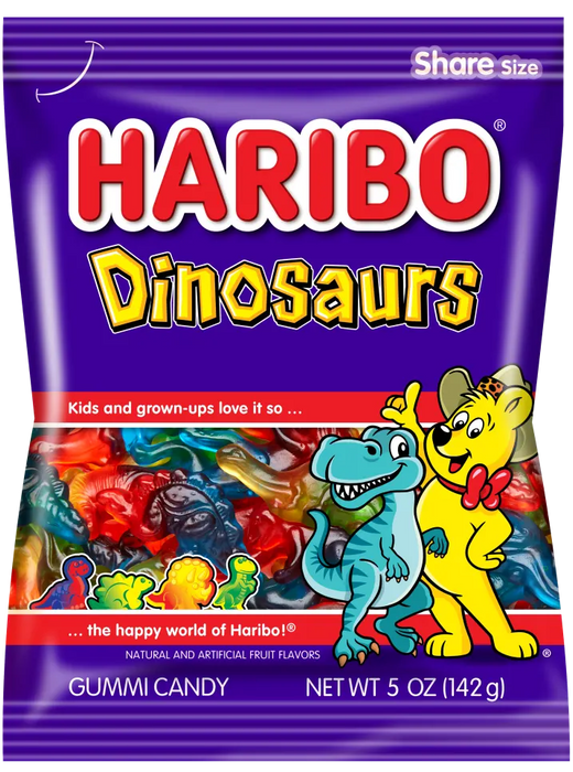 Haribo Dinosaurs Gummi Candy - Pastime Sports & Games