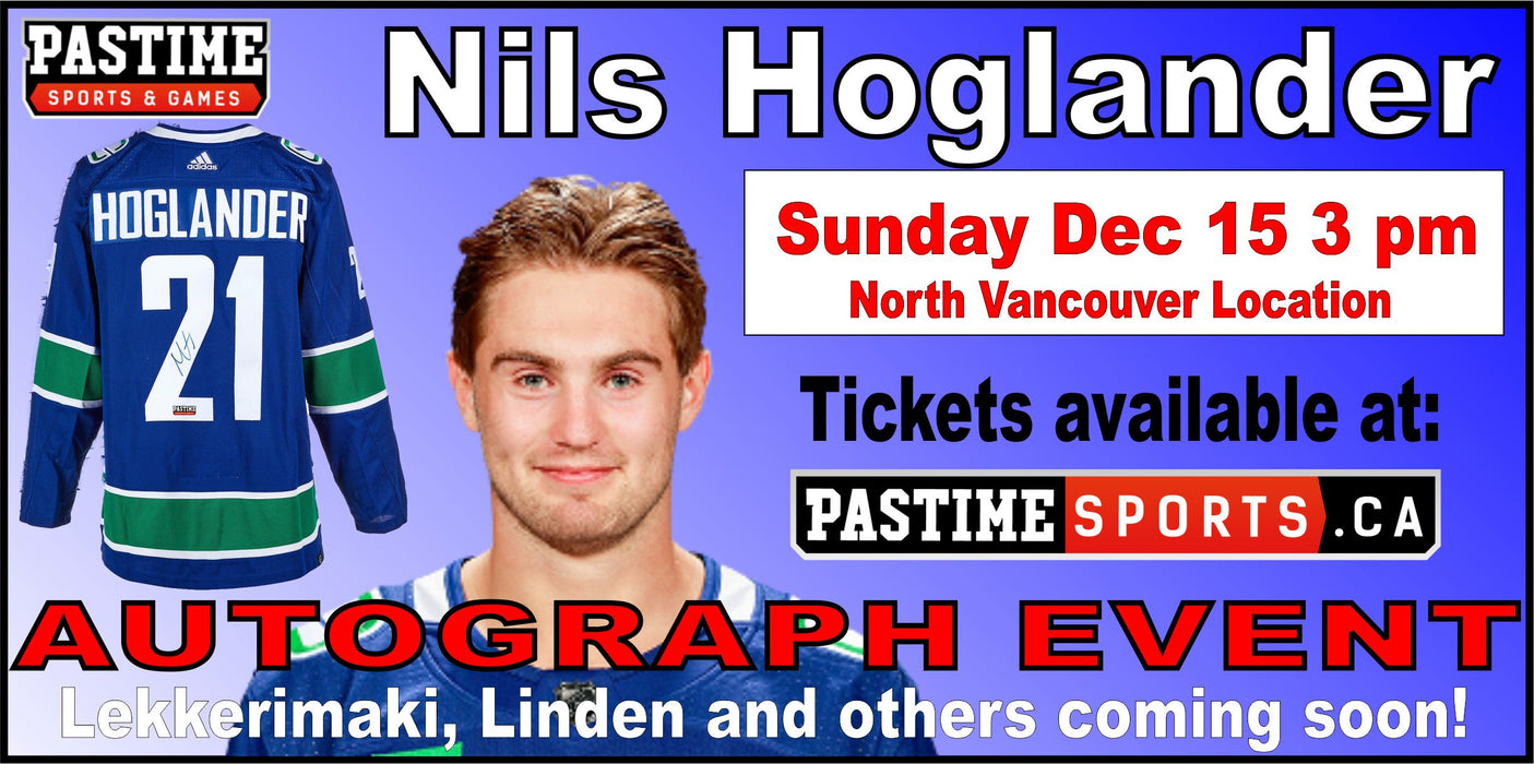 Nils Hoglander Autograph Event Sunday Dec 15 2024 3 PM