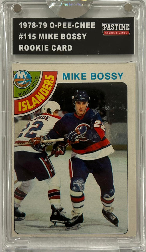 Mike Bossy 1978-1979 #115 Rookie O-Pee-Chee Hockey Card  Encased in Slabmag