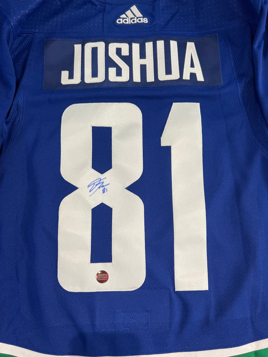Dakota Joshua Autographed Vancouver Canucks Hockey Home Orca Jersey - Pastime Sports & Games