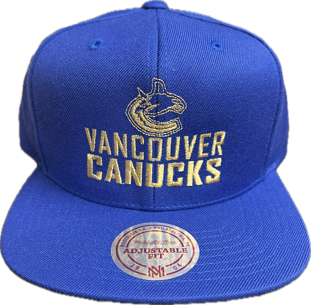 NHL Vancouver Canucks Blue w/Gold Logo Hat - Pastime Sports & Games